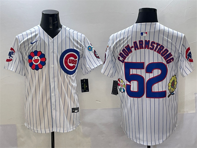 Men's Chicago Cubs #52 Pete Crow-Armstrong White 2025 Tokyo Series Limited Stitched Baseball Jersey Men's Chicago Cubs #52 Pete Crow-Armstrong White 2025 Tokyo Series Limited Stitched Baseball Jersey