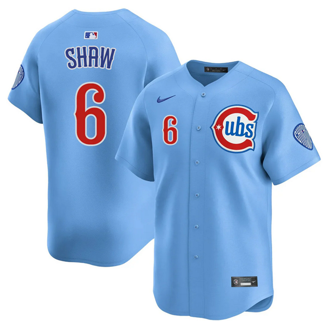 Men's Chicago Cubs #6 Matt Shaw Blue 2024 25 2nd Alternate Limited Stitched Baseball Jersey Men's Chicago Cubs #6 Matt Shaw Blue 2024 25 2nd Alternate Limited Stitched Baseball Jersey