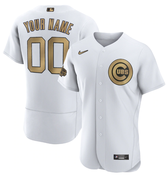 Men's Chicago Cubs Active Player Custom 2022 All-Star White Flex Base Stitched MLB Jersey Men's Chicago Cubs Active Player Custom 2022 All-Star White Flex Base Stitched MLB Jersey
