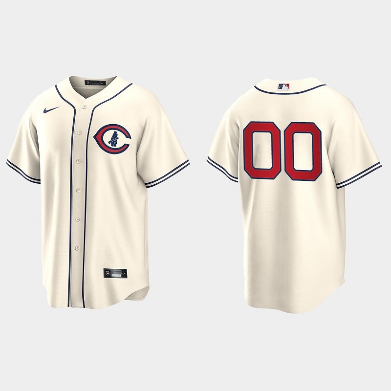 Men's Chicago Cubs Active Player Custom 2022 Cream Field Of Dreams Cool Base Stitched Baseball Jersey Men's Chicago Cubs Active Player Custom 2022 Cream Field Of Dreams Cool Base Stitched Baseball Jersey