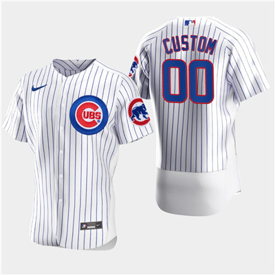 Men's Chicago Cubs Custom Nike White Flexbase Jersey Men's Chicago Cubs Custom Nike White Flexbase Jersey