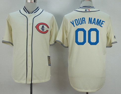 Men's Chicago Cubs Customized 1929 Turn Back The Clock Cream Jersey Men's Chicago Cubs Customized 1929 Turn Back The Clock Cream Jersey