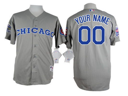 Men's Chicago Cubs Customized 1990 Turn Back The Clock Gray Jersey W1990 All-Star Patch Men's Chicago Cubs Customized 1990 Turn Back The Clock Gray Jersey W1990 All-Star Patch