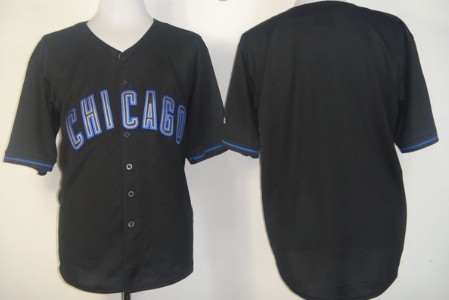 Men's Chicago Cubs Customized 2012 Black Fashion Jersey Men's Chicago Cubs Customized 2012 Black Fashion Jersey