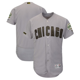 Men's Chicago Cubs Majestic Gray 2018 Memorial Day Authentic Collection Flex Base Team Custom Jersey Men's Chicago Cubs Majestic Gray 2018 Memorial Day Authentic Collection Flex Base Team Custom Jersey