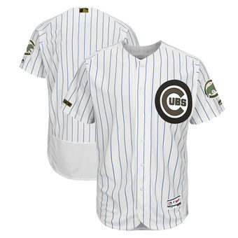 Men's Chicago Cubs Majestic White 2018 Memorial Day Authentic Collection Flex Base Team Custom Jersey Men's Chicago Cubs Majestic White 2018 Memorial Day Authentic Collection Flex Base Team Custom Jersey