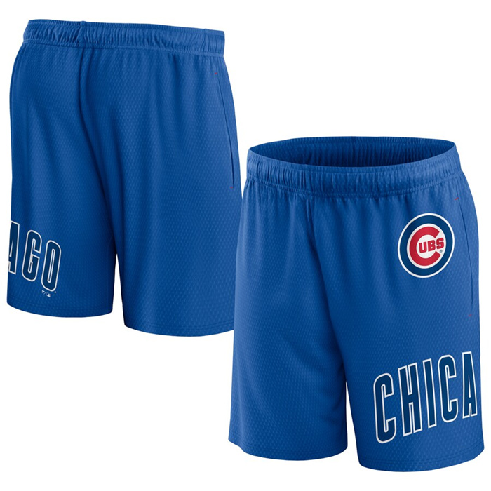 Men's Chicago Cubs Royal Clincher Mesh Shorts Men's Chicago Cubs Royal Clincher Mesh Shorts
