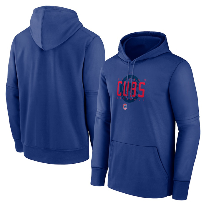 Men's Chicago Cubs Royal Pregame Performance Pullover Hoodie Men's Chicago Cubs Royal Pregame Performance Pullover Hoodie