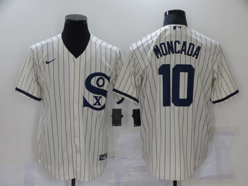 Men's Chicago White Sox #10 Yoan Moncada 2021 Cream Field of Dreams Name Cool Base Stitched Nike Jersey Men's Chicago White Sox #10 Yoan Moncada 2021 Cream Field of Dreams Name Cool Base Stitched Nike Jersey