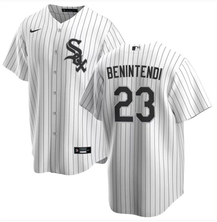 Men's Chicago White Sox #23 Andrew Benintendi White Cool Base Stitched Jersey Men's Chicago White Sox #23 Andrew Benintendi White Cool Base Stitched Jersey