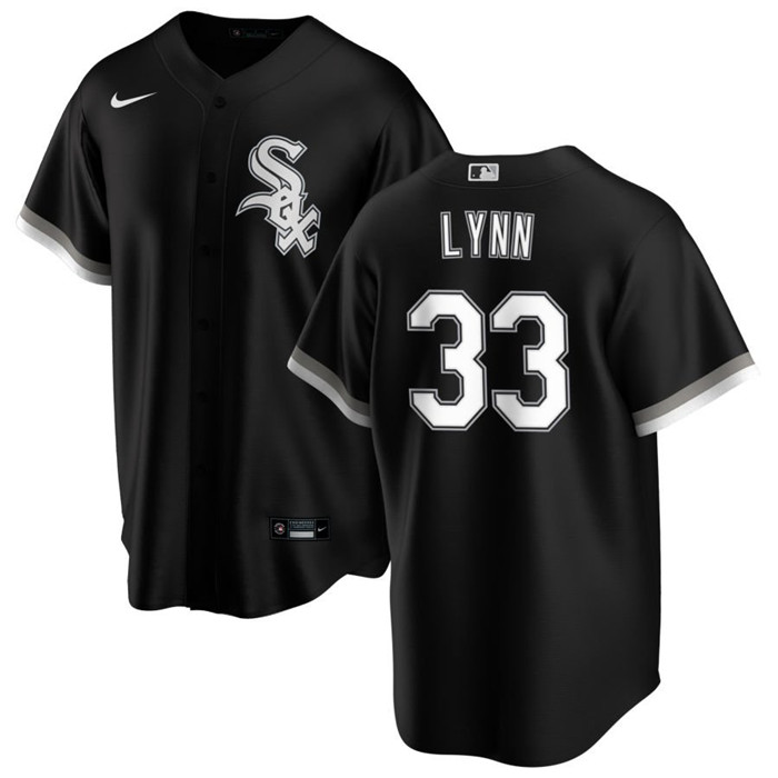 Men's Chicago White Sox #33 Lance Lynn Black Cool Base Stitched Jersey Men's Chicago White Sox #33 Lance Lynn Black Cool Base Stitched Jersey