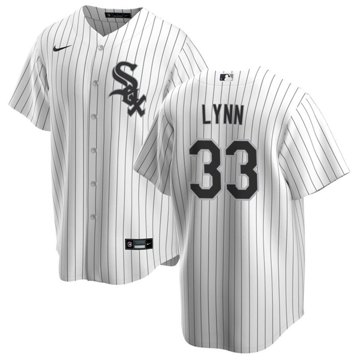 Men's Chicago White Sox #33 Lance Lynn White Cool Base Stitched Jersey Men's Chicago White Sox #33 Lance Lynn White Cool Base Stitched Jersey