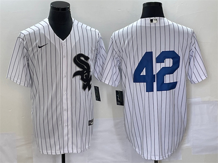 Men's Chicago White Sox #42 Jackie Robinson White Cool Base Stitched Jersey Men's Chicago White Sox #42 Jackie Robinson White Cool Base Stitched Jersey
