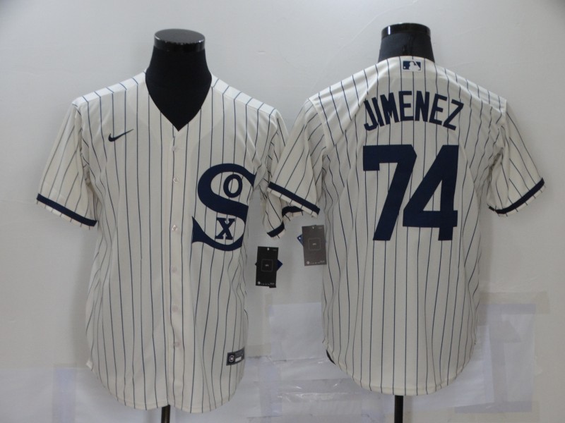 Men's Chicago White Sox #74 Eloy Jimenez 2021 Cream Field of Dreams Name Cool Base Stitched Nike Jersey Men's Chicago White Sox #74 Eloy Jimenez 2021 Cream Field of Dreams Name Cool Base Stitched Nike Jersey