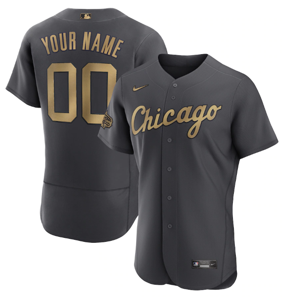 Men's Chicago White Sox Active Player Custom 2022 All-Star Charcoal Flex Base Stitched MLB Jersey Men's Chicago White Sox Active Player Custom 2022 All-Star Charcoal Flex Base Stitched MLB Jersey