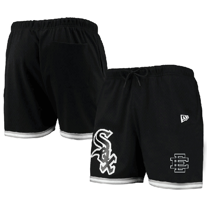 Men's Chicago White Sox Black Mesh Shorts Men's Chicago White Sox Black Mesh Shorts
