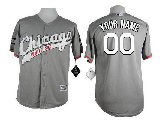 Men's Chicago White Sox Customized 2015 Gray Jersey Men's Chicago White Sox Customized 2015 Gray Jersey