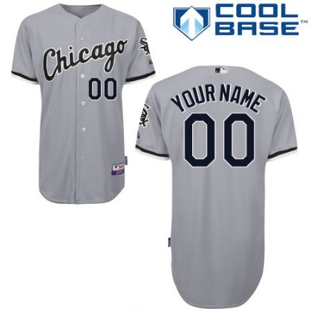 Men's Chicago White Sox Gray Customized Jersey Men's Chicago White Sox Gray Customized Jersey
