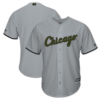 Men's Chicago White Sox Majestic Gray 2018 Memorial Day Cool Base Team Custom Jersey Men's Chicago White Sox Majestic Gray 2018 Memorial Day Cool Base Team Custom Jersey
