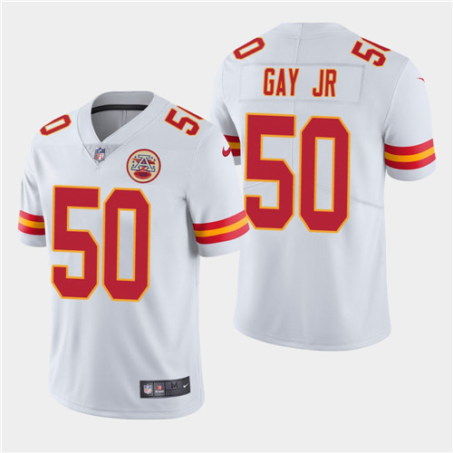 Men's Chiefs #50 Willie Gay Jr. White Vapor Limited Jersey