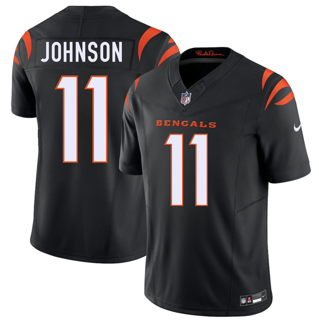 Men's Cincinnati Bengals #11 Josh Johnson Black 2026 F.U.S.E. Vapor Untouchable Limited Stitched Football Jersey Men's Cincinnati Bengals #11 Josh Johnson Black 2026 F.U.S.E. Vapor Untouchable Limited Stitched Football Jersey