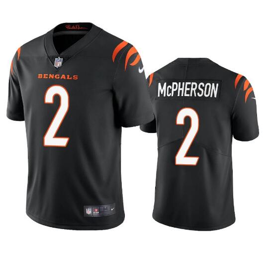 Men's Cincinnati Bengals #2 Evan McPherson Black Vapor Untouchable Limited Stitched Jersey Men's Cincinnati Bengals #2 Evan McPherson Black Vapor Untouchable Limited Stitched Jersey