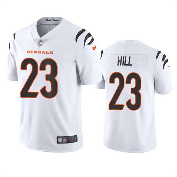 Men's Cincinnati Bengals #23 Daxton Hill White Vapor Untouchable Limited Stitched Jersey Men's Cincinnati Bengals #23 Daxton Hill White Vapor Untouchable Limited Stitched Jersey