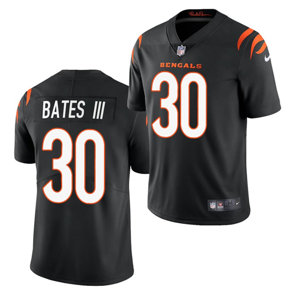 Men's Cincinnati Bengals #30 Jessie Bates III 2021 New Black Vapor Untouchable Limited Stitched Jersey Men's Cincinnati Bengals #30 Jessie Bates III 2021 New Black Vapor Untouchable Limited Stitched Jersey