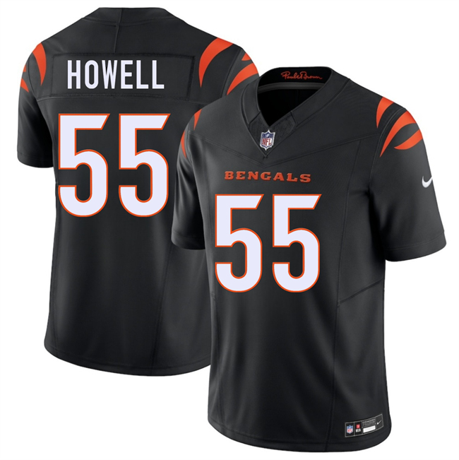 Men's Cincinnati Bengals #55 Cashius Howell Black 2026 Draft F.U.S.E. Vapor Untouchable Limited Stitched Football Jersey Men's Cincinnati Bengals #55 Cashius Howell Black 2026 Draft F.U.S.E. Vapor Untouchable Limited Stitched Football Jersey
