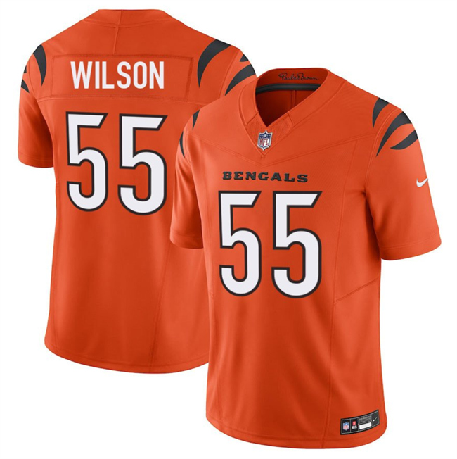 Men's Cincinnati Bengals #55 Logan Wilson Orange 2025 F.U.S.E. Vapor Untouchable Limited Stitched Football Jersey