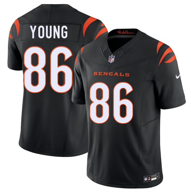 Men's Cincinnati Bengals #86 Colbie Young Black 2026 Draft F.U.S.E. Vapor Untouchable Limited Stitched Football Jersey Men's Cincinnati Bengals #86 Colbie Young Black 2026 Draft F.U.S.E. Vapor Untouchable Limited Stitched Football Jersey