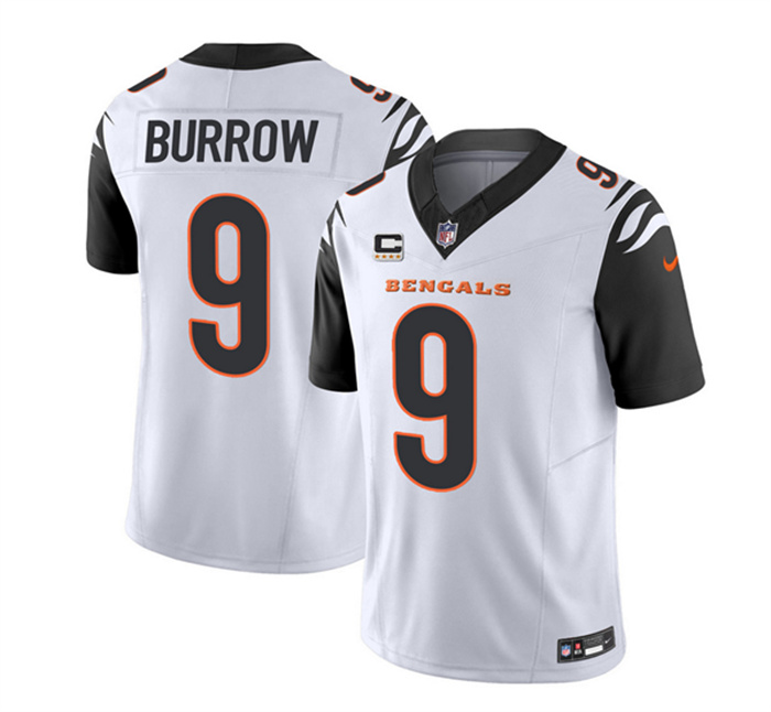 Men's Cincinnati Bengals #9 Joe Burrow 2023 F.U.S.E. White With 4-Star C Patch Vapor Untouchable Limited Stitched Jersey Men's Cincinnati Bengals #9 Joe Burrow 2023 F.U.S.E. White With 4-Star C Patch Vapor Untouchable Limited Stitched Jersey