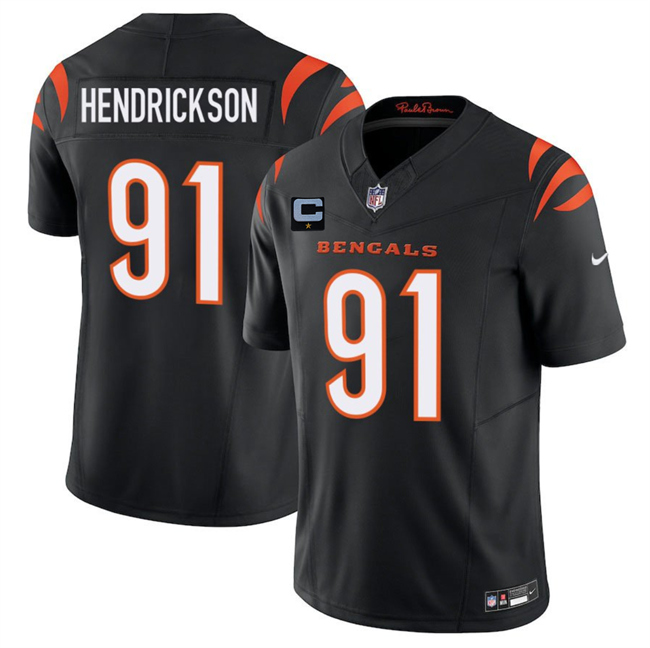 Men's Cincinnati Bengals #91 Trey Hendrickson Black 2025 F.U.S.E. With 1-Star C Patch Vapor Untouchable Limited Stitched Football Jersey