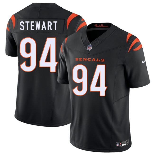 Men's Cincinnati Bengals #94 Shemar Stewart Black 2026 F.U.S.E. Vapor Untouchable Limited Stitched Football Jersey Men's Cincinnati Bengals #94 Shemar Stewart Black 2026 F.U.S.E. Vapor Untouchable Limited Stitched Football Jersey