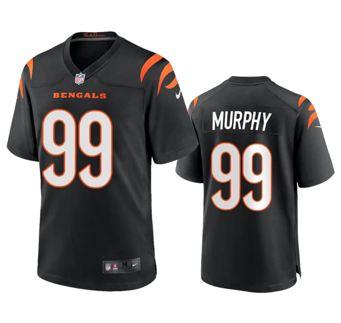 Men's Cincinnati Bengals #99 Myles Murphy Black Stitched Game Jersey Men's Cincinnati Bengals #99 Myles Murphy Black Stitched Game Jersey