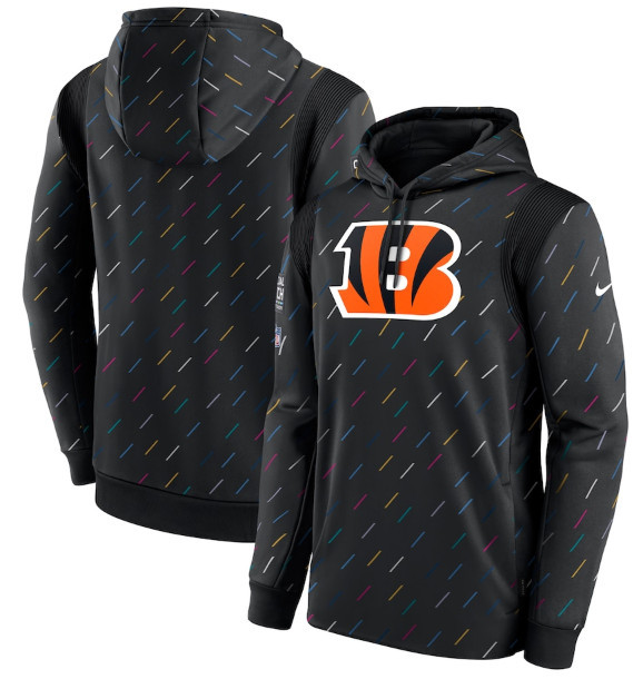 Men's Cincinnati Bengals 2021 Charcoal Crucial Catch Therma Pullover Hoodie Men's Cincinnati Bengals 2021 Charcoal Crucial Catch Therma Pullover Hoodie