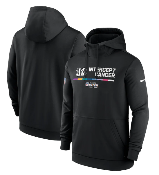Men's Cincinnati Bengals 2022 Black Crucial Catch Therma Performance Pullover Hoodie Men's Cincinnati Bengals 2022 Black Crucial Catch Therma Performance Pullover Hoodie