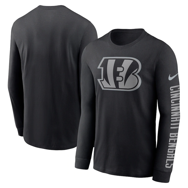 Men's Cincinnati Bengals Black Long Sleeve T-Shirt Men's Cincinnati Bengals Black Long Sleeve T-Shirt