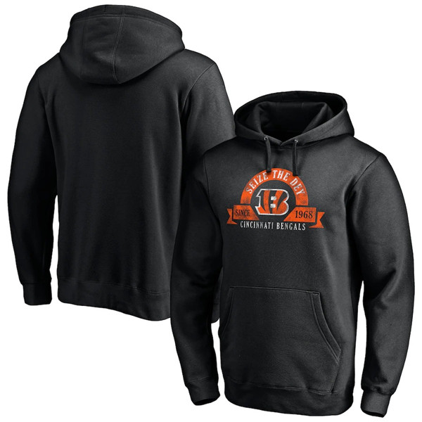Men's Cincinnati Bengals Black Pullover HoodieS Men's Cincinnati Bengals Black Pullover HoodieS