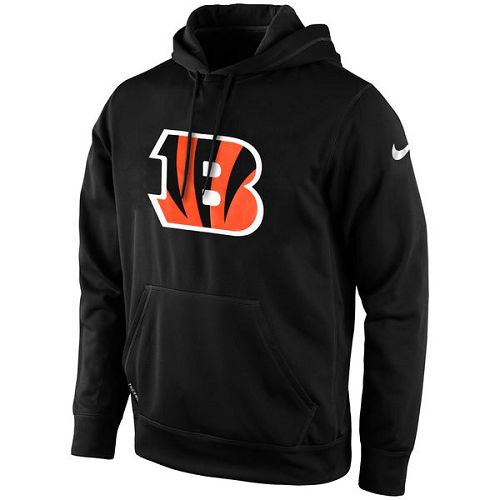 Men's Cincinnati Bengals Nike Black KO Logo Essential Hoodie Men's Cincinnati Bengals Nike Black KO Logo Essential Hoodie