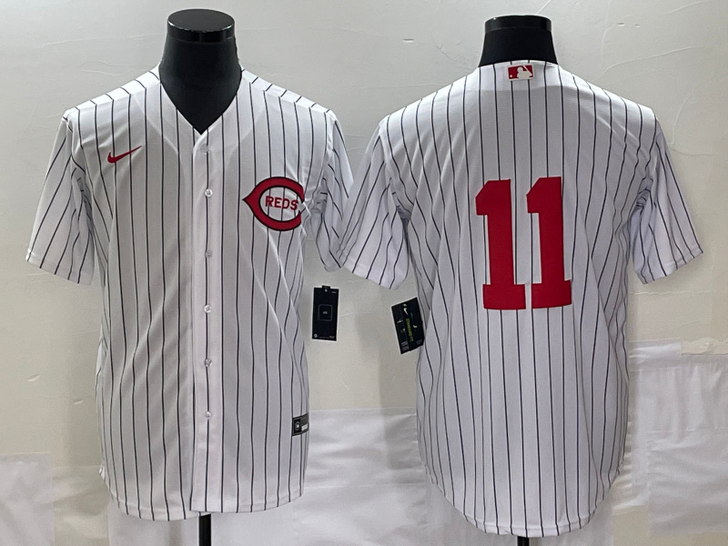 Men's Cincinnati Reds #11 Barry Larkin White Field Of Dreams Stitched Baseball Jersey Men's Cincinnati Reds #11 Barry Larkin White Field Of Dreams Stitched Baseball Jersey