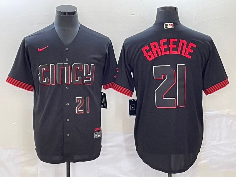 Men's Cincinnati Reds #21 Hunter Greene 2023 City Connect Cool Base With Patch Stitched Baseball Jersey Men's Cincinnati Reds #21 Hunter Greene 2023 City Connect Cool Base With Patch Stitched Baseball Jersey