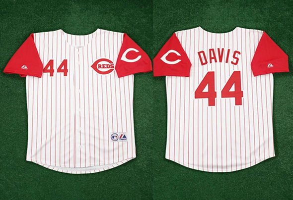 Men's Cincinnati Reds #44 Eric Davis White 1996 Home Stitched Baseball Jersey Men's Cincinnati Reds #44 Eric Davis White 1996 Home Stitched Baseball Jersey