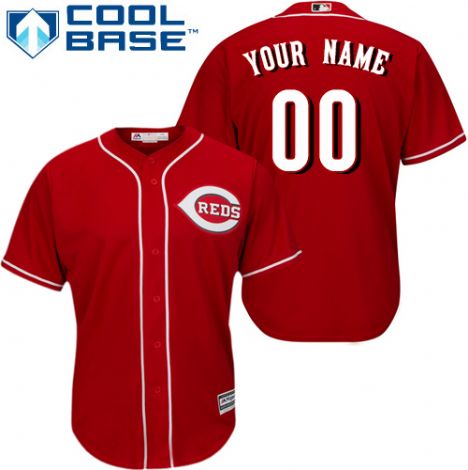 Men's Cincinnati Reds Alternate Red Customized Jersey Men's Cincinnati Reds Alternate Red Customized Jersey