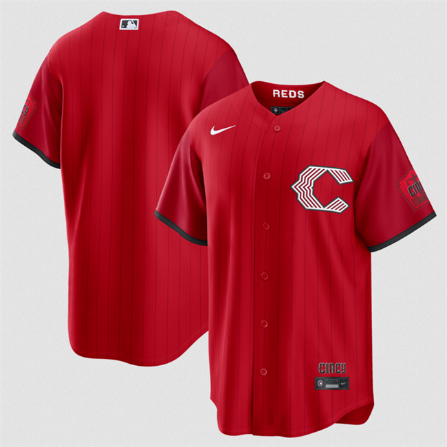 Men's Cincinnati Reds Blank Red 2026 City Connect Stadium Stitched Baseball Jersey Men's Cincinnati Reds Blank Red 2026 City Connect Stadium Stitched Baseball Jersey