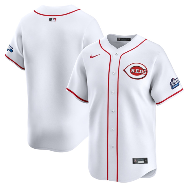 Men's Cincinnati Reds Blank White 2025 Speedway Classic Home Limited Stitched Baseball Jersey Men's Cincinnati Reds Blank White 2025 Speedway Classic Home Limited Stitched Baseball Jersey