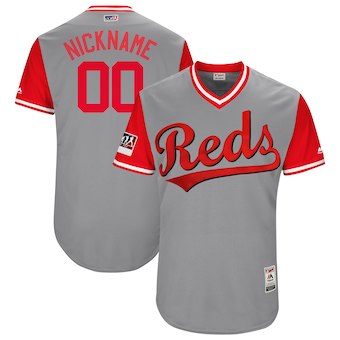 Men's Cincinnati Reds Majestic Gray 2018 Players' Weekend Authentic Flex Base Custom Jersey Men's Cincinnati Reds Majestic Gray 2018 Players' Weekend Authentic Flex Base Custom Jersey