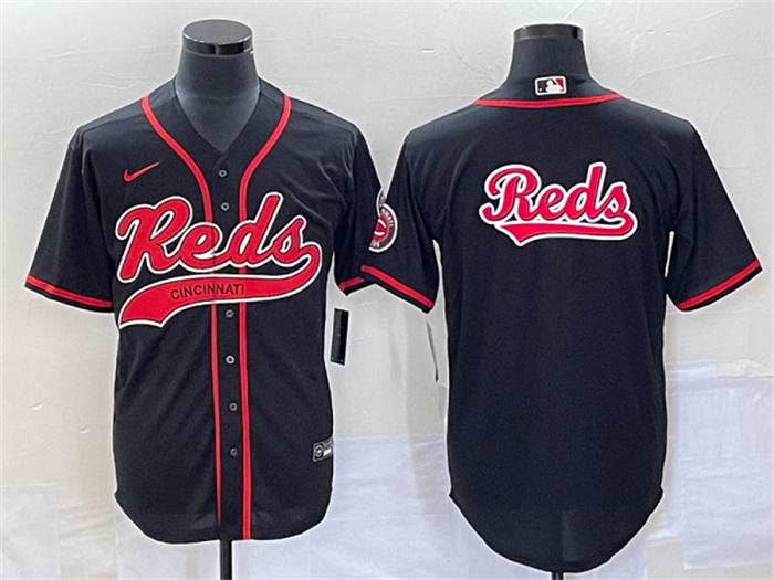 Men's Cincinnati Reds With Logo In Back Cool Base Stitched Baseball Jersey Men's Cincinnati Reds With Logo In Back Cool Base Stitched Baseball Jersey