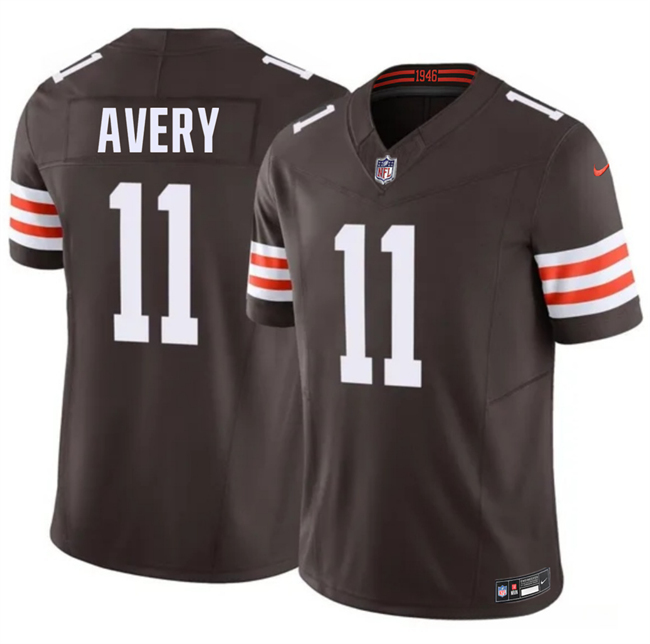 Men's Cleveland Browns #11 Tre Avery Brown 2026 F.U.S.E. Vapor Limited Stitched Football Jersey Men's Cleveland Browns #11 Tre Avery Brown 2026 F.U.S.E. Vapor Limited Stitched Football Jersey
