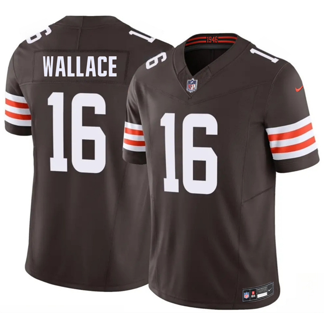 Men's Cleveland Browns #16 Tylan Wallace Brown 2026 F.U.S.E. Vapor Limited Stitched Football Jersey Men's Cleveland Browns #16 Tylan Wallace Brown 2026 F.U.S.E. Vapor Limited Stitched Football Jersey